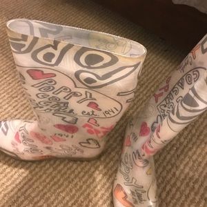 Coach “poppy “ rain boots!! MAKE AN OFFER !!!!